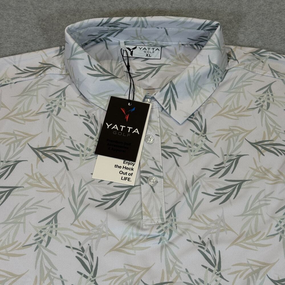 YATTA GOLF Polo Shirt Frost Delay Dusk XL Green Leaf Performance Wicking UPF NWT